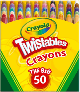 Crayola Mini Twistables Crayons for Kids (50Ct), Cute School Supplies for Girls & Boys, Toddler Crayons for Coloring Books, Back to School Gifts for Kids