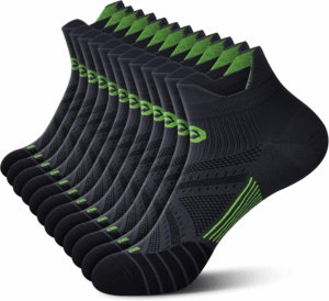 PAPLUS Ankle Compression Sock for Men and Women 2/4/6 Pairs, Low Cut Compression Running Sock with Ankle Support