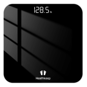Digital Bathroom Scale for Body Weight: High-Precision 4-Sensor Accuracy, LED Display, 400Lb/180Kg Capacity, Safe Rounded Corners, Batteries Included
