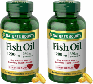 Nature'S Bounty Fish Oil Omega 3 Supplements - Supports Heart Health, 1200 Mg Fish Oil, Omega-3, 200 Softgels (Pack of 2)