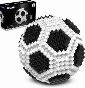 KADELE Soccer Building Block Set, Adults Challenging STEM Block Decorations, Miniature 3D Educational Toys for Ages 14 15 16 and Above, (437 Pieces)
