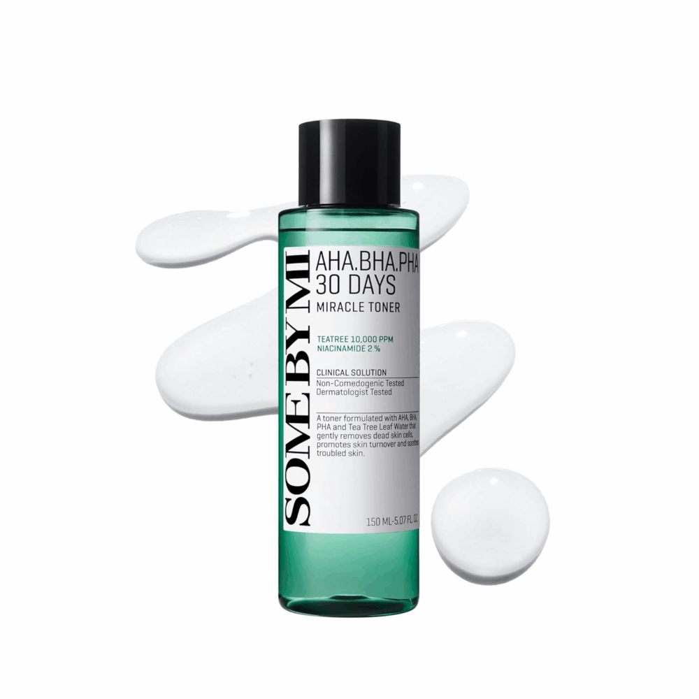 SOME by MI AHA BHA PHA 30 Days Miracle Toner – 5.07Oz, 150Ml – Korean Salicylic Acid Exfoliating Face Toner for All Skin Types – Daily Pore Care & Oil Control with 2% Niacinamide – Korean Skin Care
