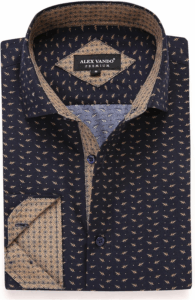 Alex Vando Mens Printed Dress Shirts Long Sleeve Regular Fit Button down Shirt