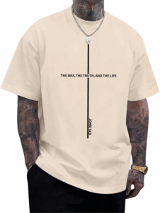 Bewithyou Christian Shirts for Men Religious Jesus God Faith Tshirts Vintage Oversized Cross Bible Verse Graphic Tee Tops